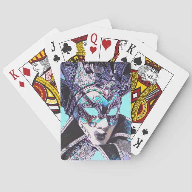 Venezianische Masquerade Spielkarten (Rückseite)