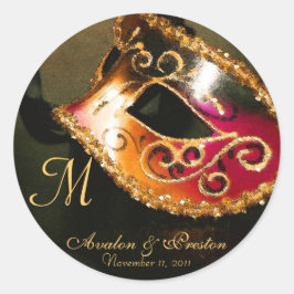Venezianische Masquerade Sticker für Monogramm