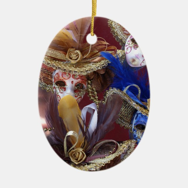 venezianische Miniaturmasken Keramik Ornament (Vorne)