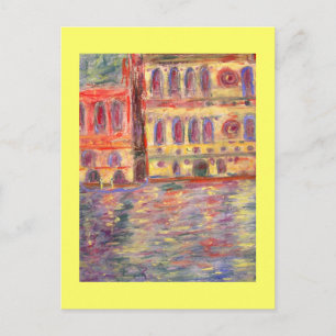 venezianische Palazzos und buntes Licht Postkarte