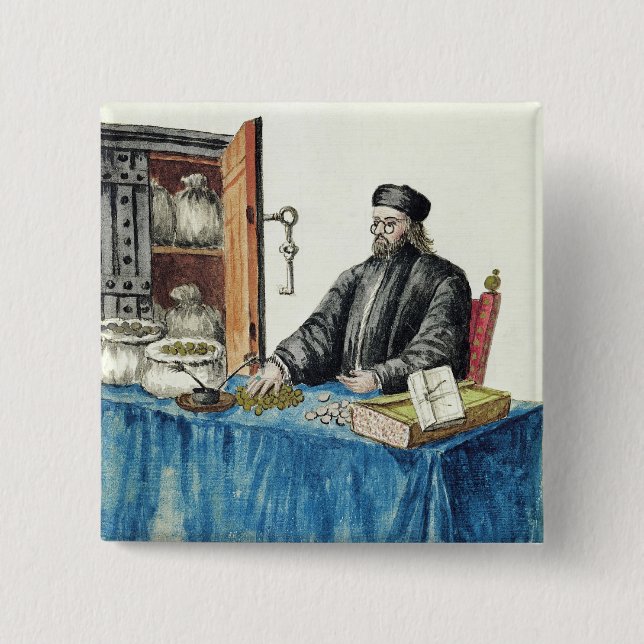 Venezianischer Geldverleiher, von einem Button (Vorderseite)