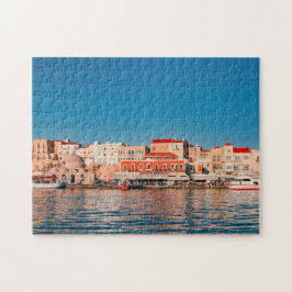 Venezianischer Hafen in Chania zur blauen Stunde, 