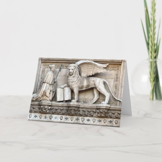 Venezianischer Löwe Karte (Vorderseite)