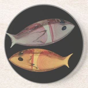 Venezianischer Murano Glass Fish Untersetzer