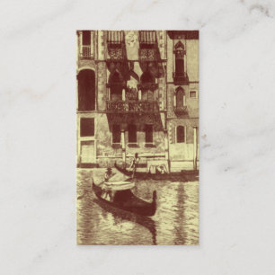 Venezianisches monotones in den Schatten von Brown Visitenkarte