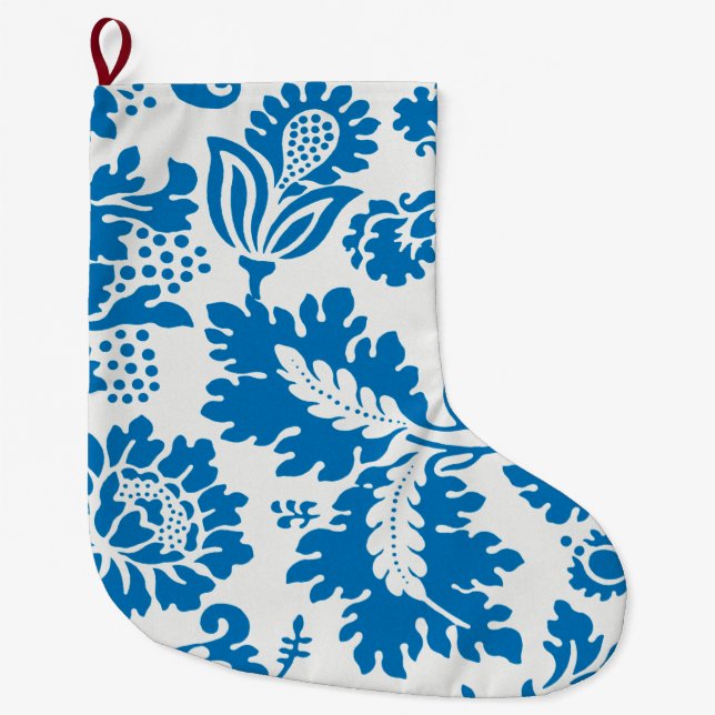 Venezianisches Muster (von William Morris) Großer Weihnachtsstrumpf (Vorderseite)