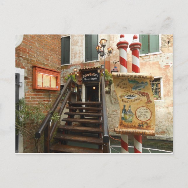 Venezianisches Restaurant Postkarte (Vorderseite)
