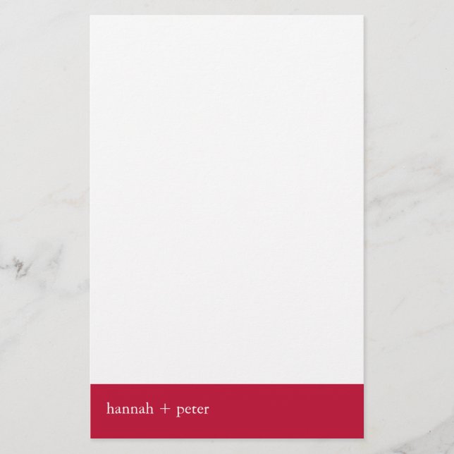 Venezianisches Rotes Banner: Stationery Briefpapier (Vorderseite)