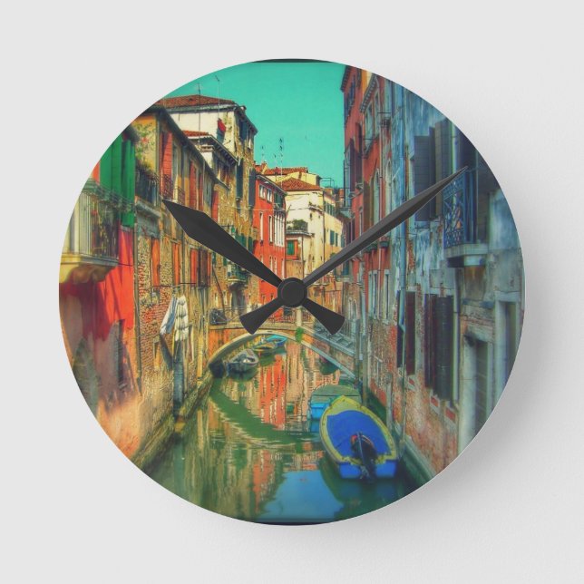 Venezia's Dream Runde Wanduhr (Vorderseite)