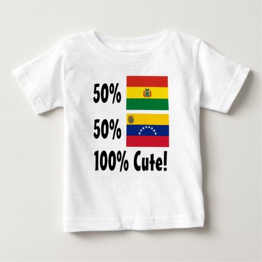Venezolaner 100% 50% Bolivianer-50% niedlich Baby T-shirt