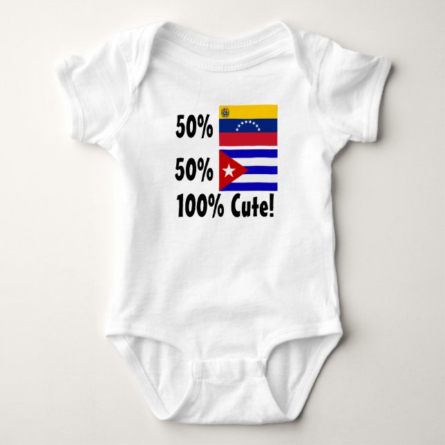Venezolaner 100% 50% Kubaner-50% niedlich Baby Strampler (Vorderseite)