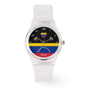 Venezolanische Fahne, Herz, Venezuela /Sport Armbanduhr