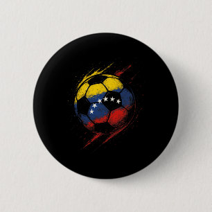 venezolanische Flagge Fußball Byll - Fußbyll Spiel Button