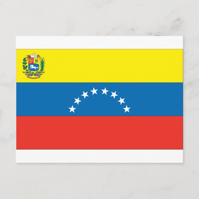 venezolanische Flagge Postkarte (Vorderseite)