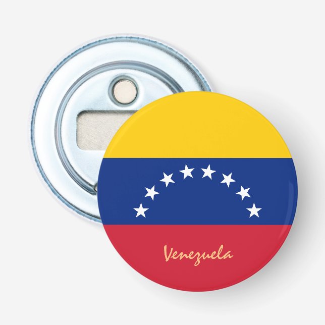 Venezolanische Flagge & venezolanisches Party/Spor Flaschenöffner (Vorderseite)
