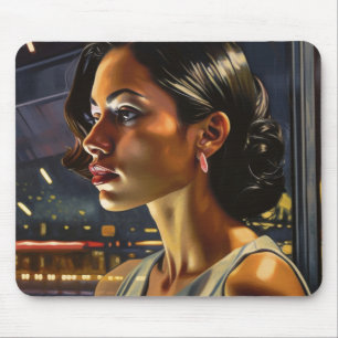 Venezolanische Frau in Miami Nightclub Malerei Mousepad