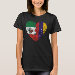 Venezolanische mexikanische Flaggen Herz Mexiko Ve T-Shirt