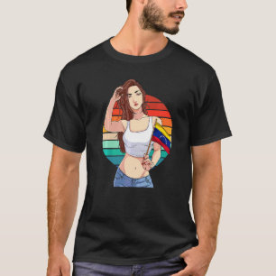 Venezolanisches Mädchen Venezuela-Flagge Venezolan T-Shirt