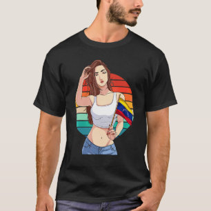 Venezolanisches Mädchen Venezuela-Flagge Venezolan T-Shirt