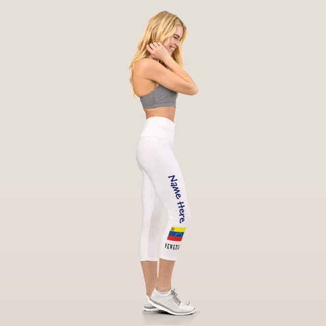Venezuela and Venezuelan Flag with Your Name Capri Leggings (Rechts)
