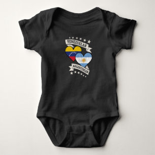 Venezuela Argentinier Herzflags Venezuela Argent Baby Strampler