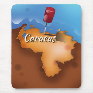 Venezuela, Caracas Vintage Reiseplakat Mousepad