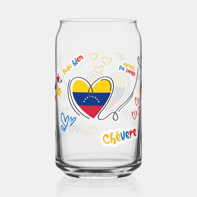 Venezuela Corazón y Frases Positivas Dosenglas (Vorderseite)