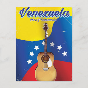 Venezuela Dios y Federación Reiseposter Postkarte
