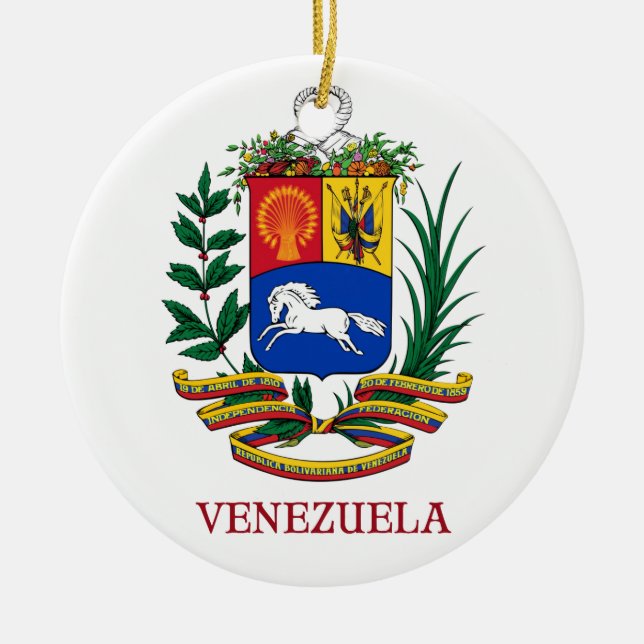 VENEZUELA - Emblem/Wappen/Flagge/Symbol Keramikornament (Vorne)