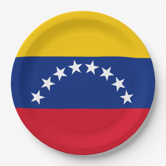 Venezuela fahndet patriotische Venezolaner Pappteller (Vorderseite)