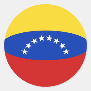 Venezuela Fischaugen-Flaggen-Aufkleber Runder Aufkleber