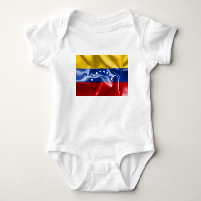 Venezuela Flag Baby Jersey Bodysuit Strampler (Vorderseite)
