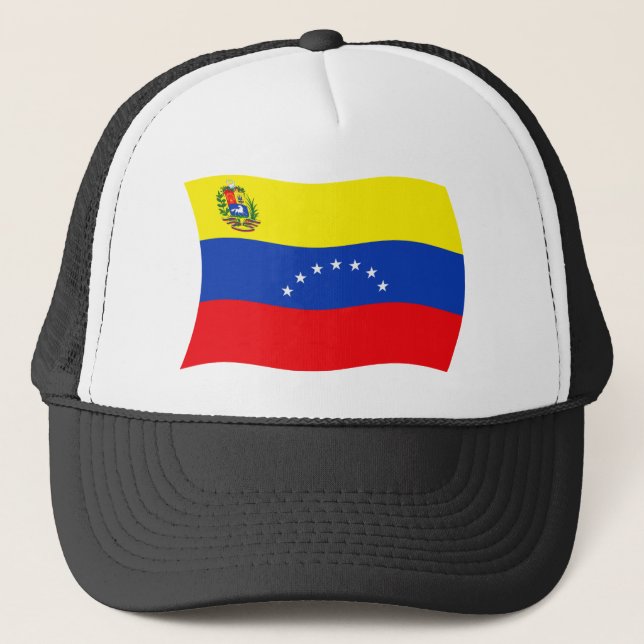 Venezuela Flag Hat Truckerkappe (Vorderseite)