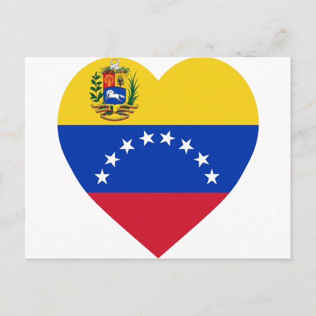 Venezuela Flag Herz Postkarte (Vorderseite)