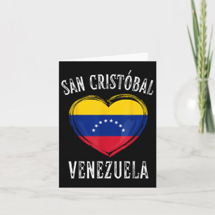 Venezuela Flag Herz San Cristobal Stadt Karte