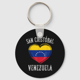 Venezuela Flag Herz San Cristobal Stadt Schlüsselanhänger