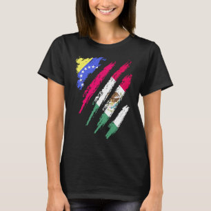 Venezuela Flag Mexiko Anbau Patriot Land Streifen T-Shirt