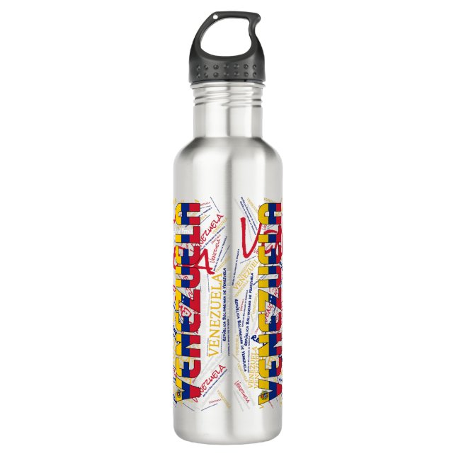 Venezuela Flag Patriotic Edelstahlflasche (Vorderseite)