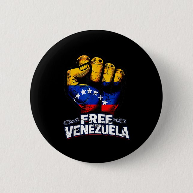 Venezuela Flag Venezuela Libre 2026  Button (Vorderseite)