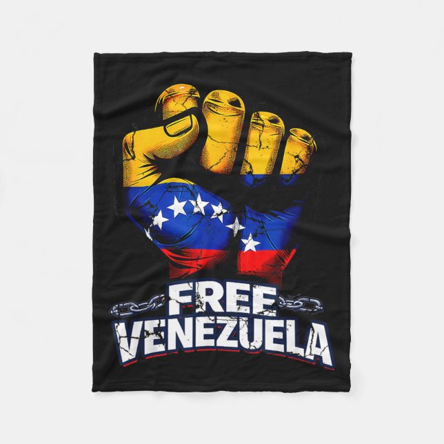 Venezuela Flag Venezuela Libre 2026  Fleecedecke (Vorderseite)