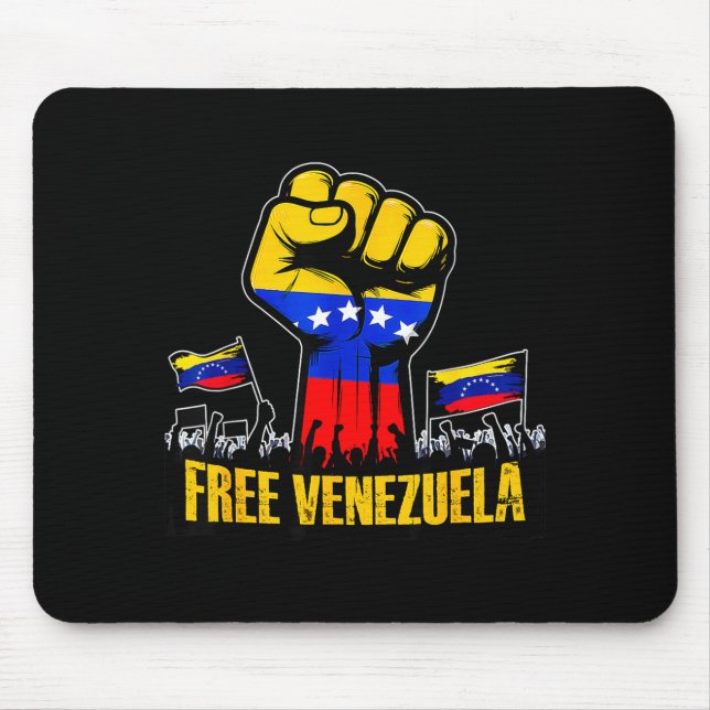 Venezuela Flag Venezuela Libre 2026  Mousepad (Vorne)