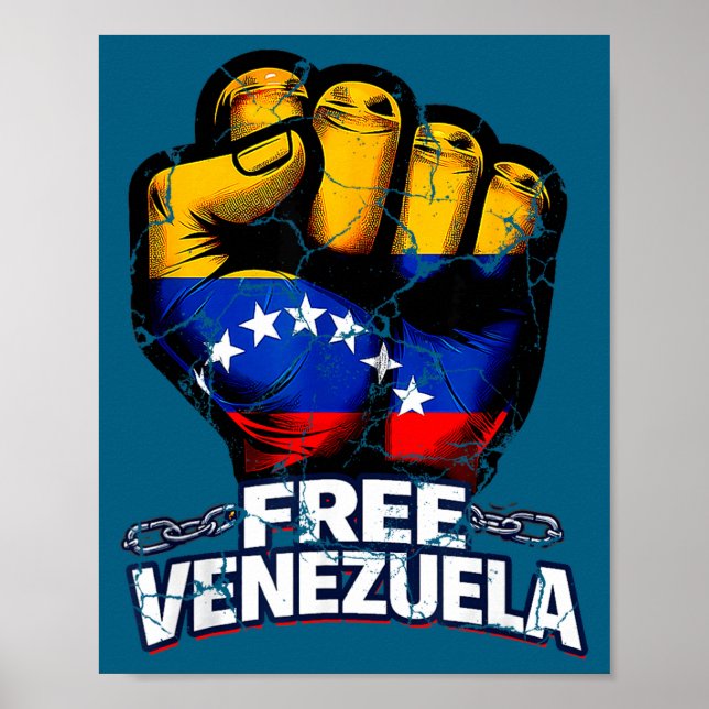 Venezuela Flag Venezuela Libre 2026  Poster (Vorne)