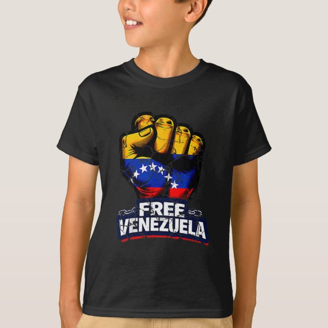 Venezuela Flag Venezuela Libre 2026  T-Shirt (Vorderseite)