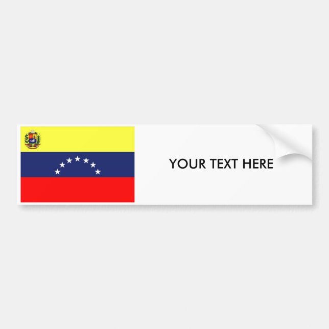 VENEZUELA-FLAGGE Autoaufkleber (Vorne)