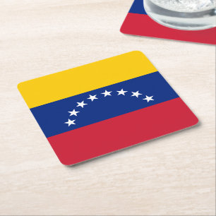 Venezuela-Flagge benutzerdefinierte Papierschutzun Rechteckiger Pappuntersetzer