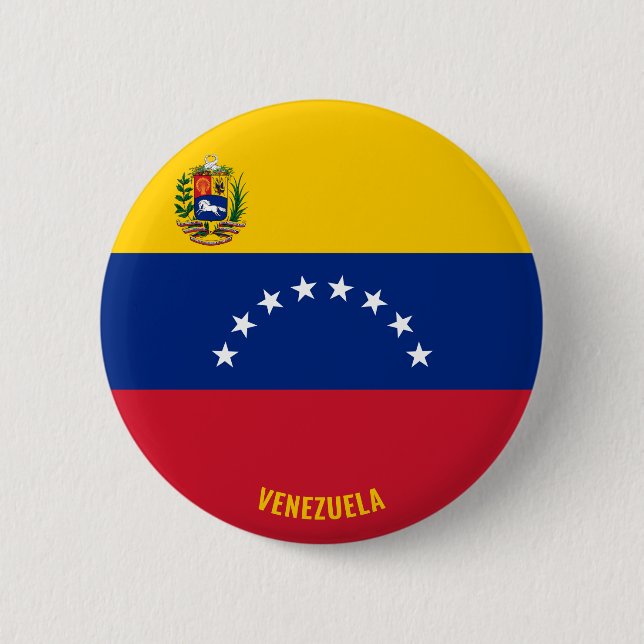 Venezuela Flagge Charming Patriotic Button (Vorderseite)