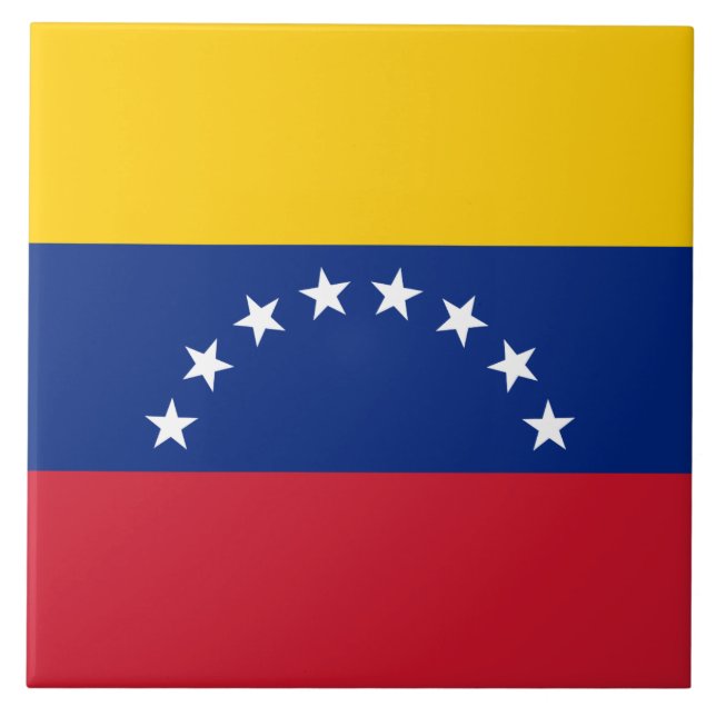 Venezuela-Flagge Fliese (Vorderseite)