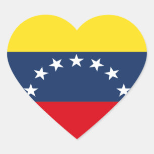 Venezuela-Flagge Herz-Aufkleber