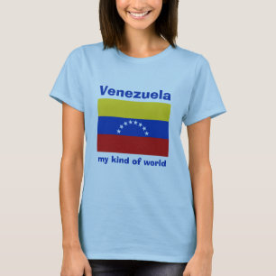 Venezuela-Flagge + Karte + Text-T-Shirt T-Shirt
