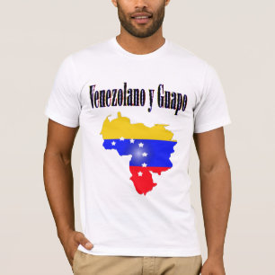 Venezuela Flagge mit Text Venezolano y guapo T-Shirt